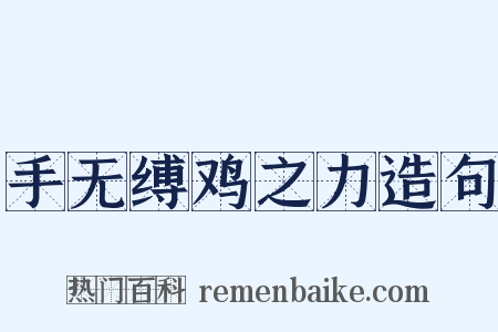 手无缚鸡之力造句是什么意思的图片